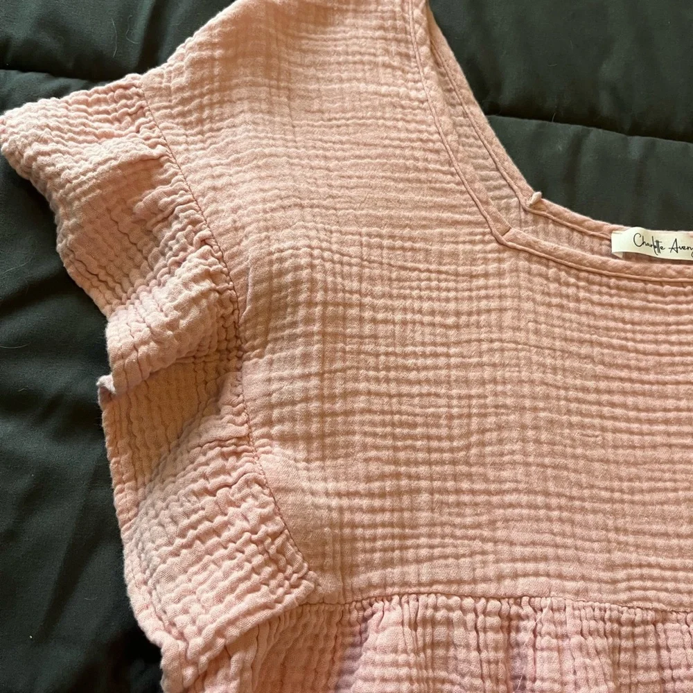 Pink Ruffled Top - Picture 3 of 7